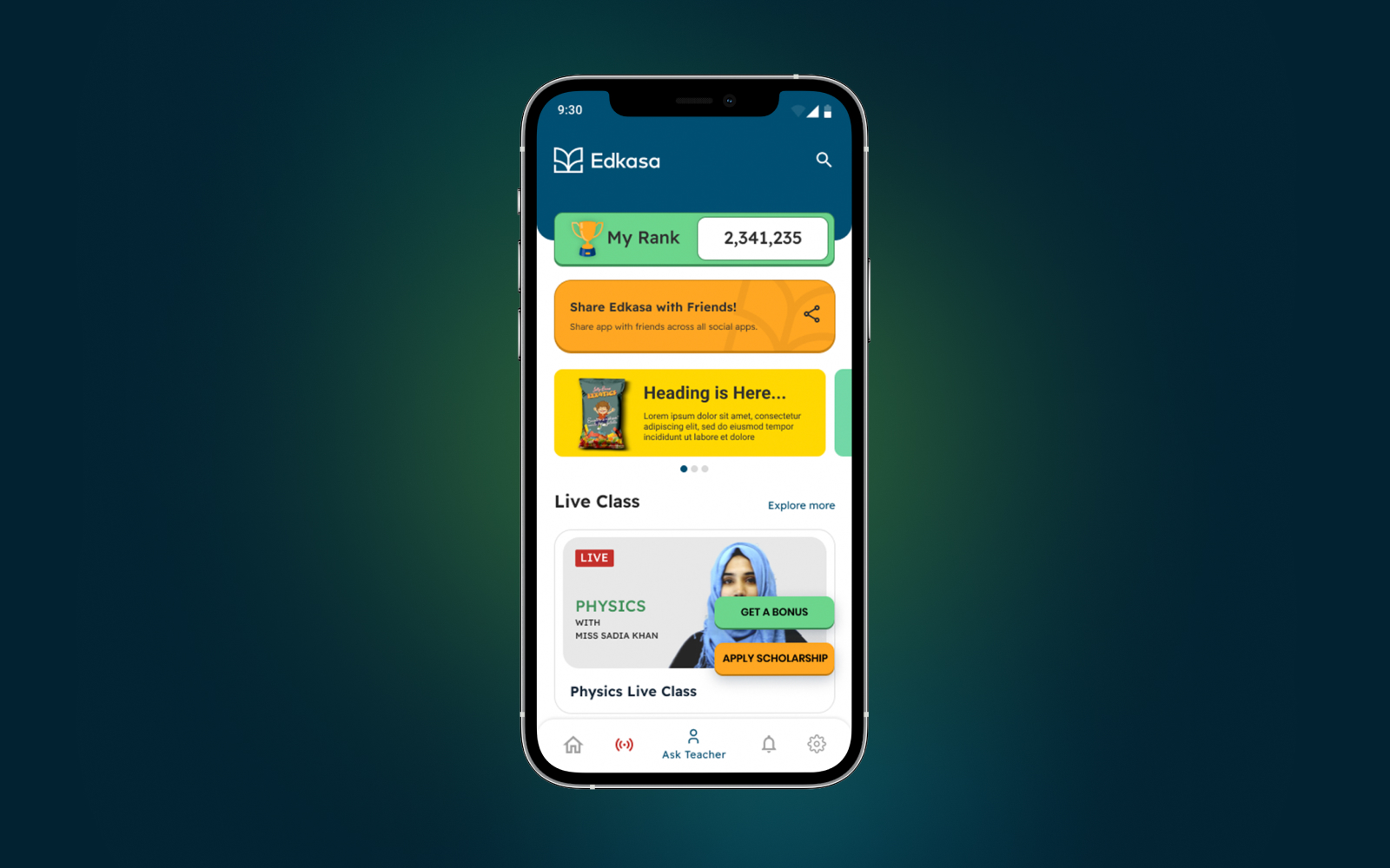 EDKASA UI design