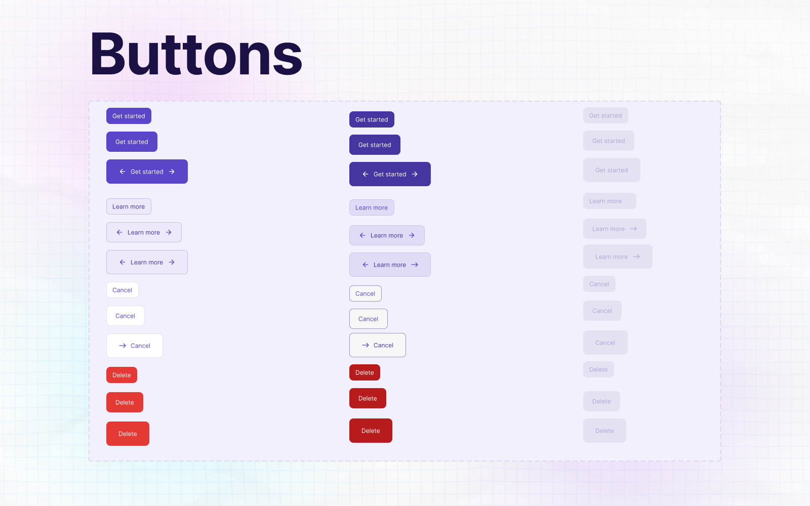 Overview of the 50+ component library in Figma