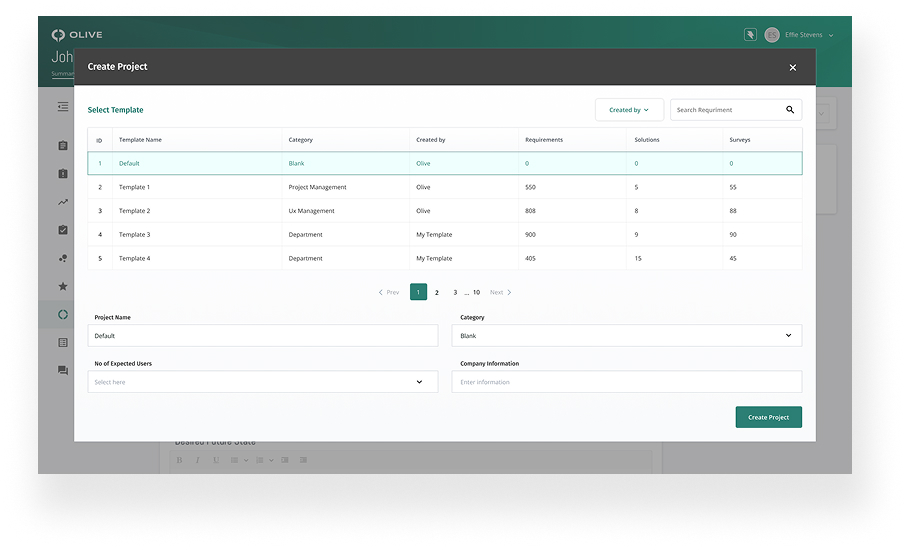 UI Designs of Olive App