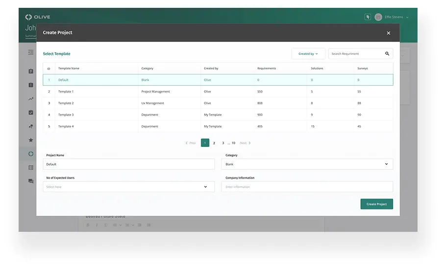 UI Designs of Olive App
